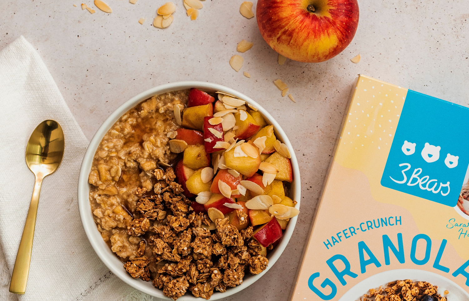 Crunchy Bratapfel Bowl