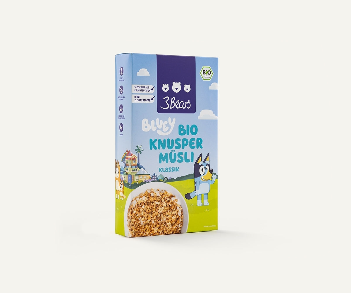 3Bears Bluey Organic Crunchy Muesli, developed in collaboration with Bluey, no refined sugar and additives #size_325