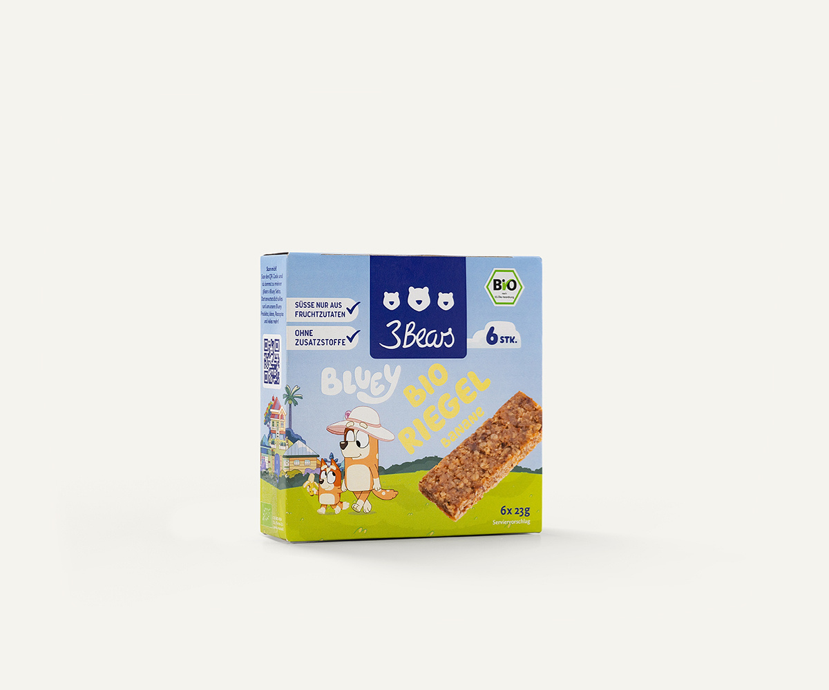 3Bears Bluey Bio Riegel - Banane, in Kooperation mit Bluey entwickelt, Süße nur aus Fruchtzutaten und ohne Zusatzstoffe #size_6 riegel