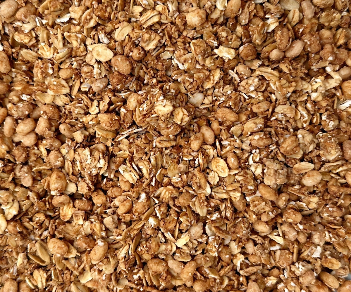 Close-up of classic crunchy muesli