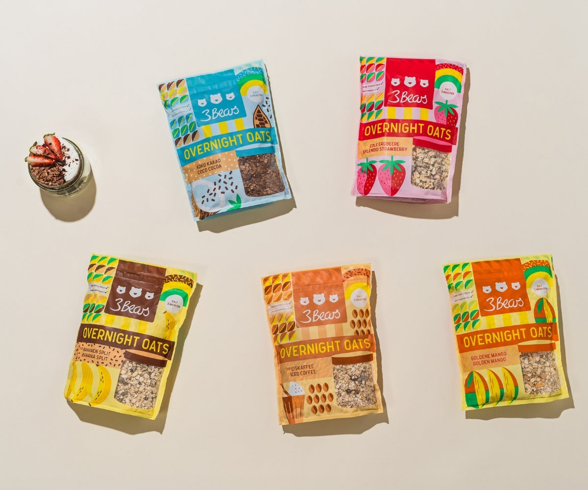 Overnight Oats Lover-Set – mit GRATIS Glas für dich: Code GRATISGESCHENK