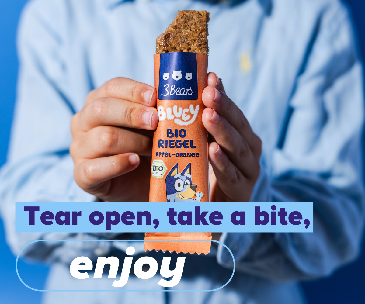 Bio Riegel aufreißen, reinbeißen, genießen