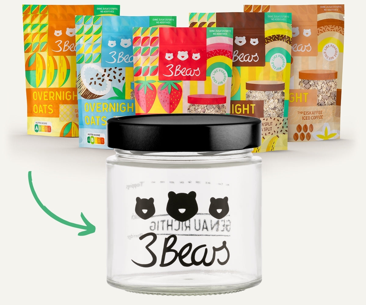 Overnight Oats Set – mit GRATIS Glas für dich. Code: GESCHENK