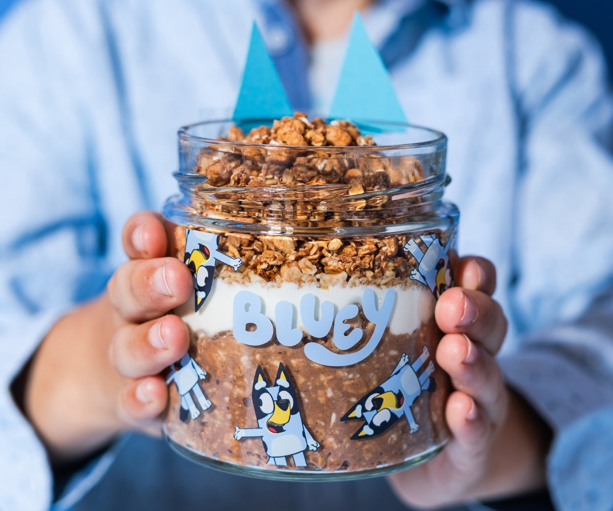 Overnight Oats Glass – Bluey-editie