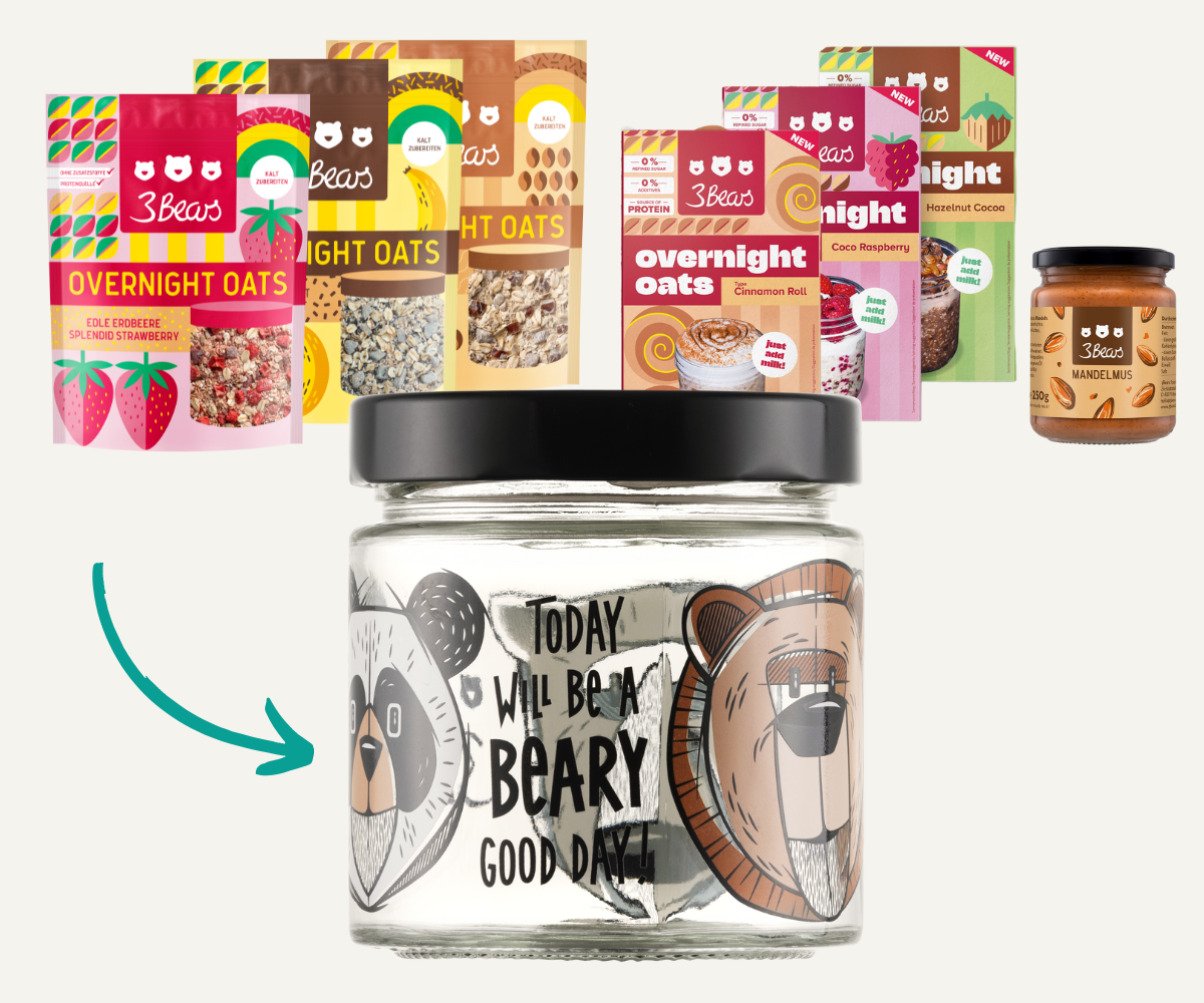 Overnight Oats Probier-Set mit Mandelmus